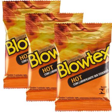 Imagem de Kit 3 Pacotes  Preservativo Blowtex Hot C/ 3 Unidades Cada