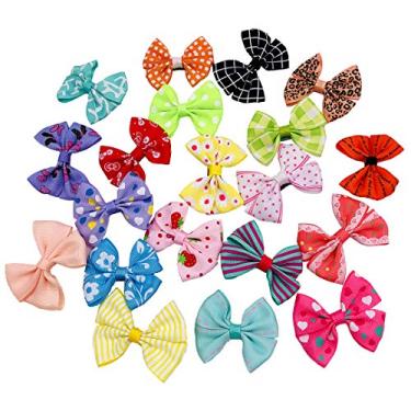 Imagem de PET SHOW 20 peças de laços de cabelo de cachorro com clipes de jacaré para cães pequenos médios grampos de cabelo gato filhote de yorkshire acessórios de cabelo variados