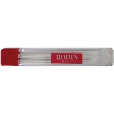 Imagem de Bohin Refil de lápis de giz extrafino, pacote com 6, branco