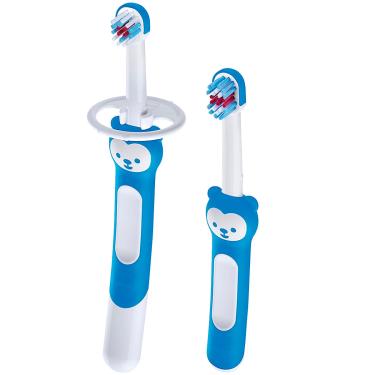 Imagem de Escova de Dentes Learn to Brush 2 Unidades Azul (5m+) - MAM 