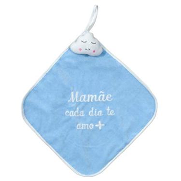 Imagem de Zip - Naninha Cetim Nuvem Mamãe Azul Bebê