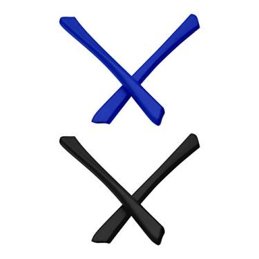 Imagem de Mryok — Meias de substituição para óculos de sol Oakley Quarter Jacket – Opções, Blue & Black, One Size