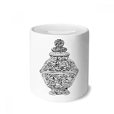 Imagem de DIYthinker Caixa de cerâmica chinesa Dinastia Qing com linha de vaso para dinheiro, porta-moedas