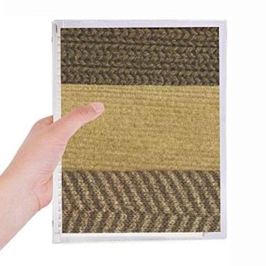 Imagem de Caderno abstrato marrom com barra tripla de tecido linho, diário de folhas soltas recarregável