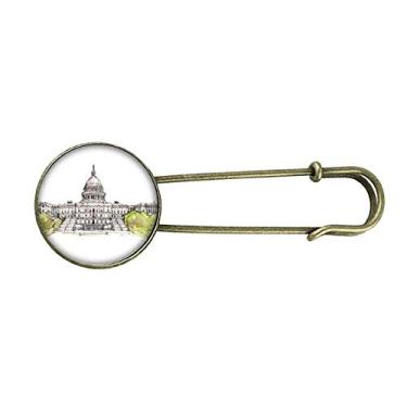Imagem de Broche de metal retrô para presente Art Déco do Capitólio dos Estados Unidos