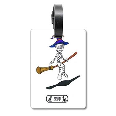 Imagem de Egypt Mummy Halloween Wizard Horus Mala Etiqueta de Bagagem para Cartão de Bagagem