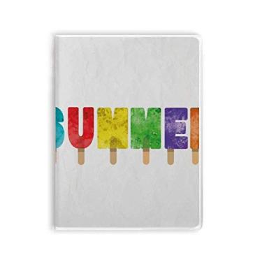 Imagem de Palavra de verão em inglês, picolé, pasta de sorvete, capa para diário