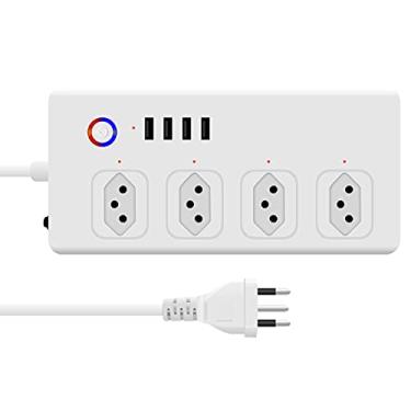 Imagem de BENEXMART Tuya WiFi Brazil Sockets Smart Electric Plug 10A com carregador USB Suporte Alexa Google Home SmartThing Voice Control
