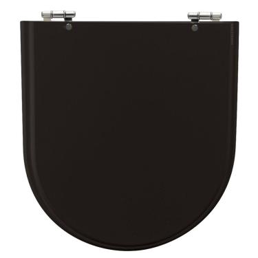 Imagem de Assento Sanitário Calypso Preto Tampa para Vaso Incepa de Madeira Laqueada