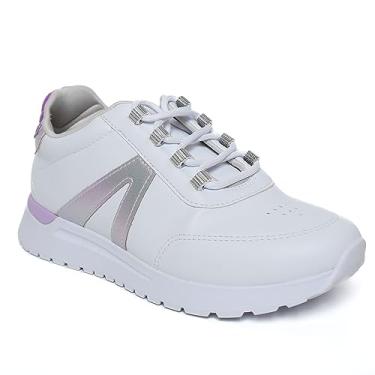 Imagem de Tênis Ramarim Flatform Dad Sneaker Tratorado Feminino - Branco e Lilás - 38