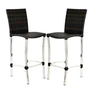 Imagem de 2 Banquetas Alta Cannes em Alumínio para Cozinha Bar Edícula