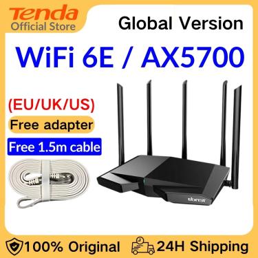 Imagem de Tenda-Roteador WiFi 6 com Tri-Band Gigabit  6E Mesh  Roteador Sem Fio  160MHz  Largura de Banda