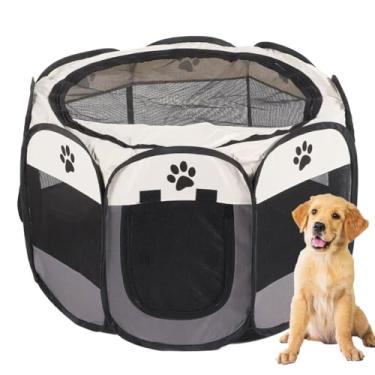 Imagem de Cercadinho Casinha Cachorro Gato Coelho Pet Animais Porquinho Canil Dobravel Portatil Resistente Multiuso Chiqueirinho Petshop Casa Varanda Quintal