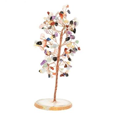 Imagem de GOOHOCHY árvore cristal estatueta árvore riqueza chinesa enfeite decoração escritório presentes rosa árvore artificial estátua da prosperidade bonsai cristal Área Trabalho cara