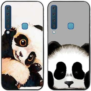 Imagem de Capa de telefone traseira de silicone em gel TPU com estampa de panda fofa para Samsung Galaxy All Series (Galaxy A9 2018)