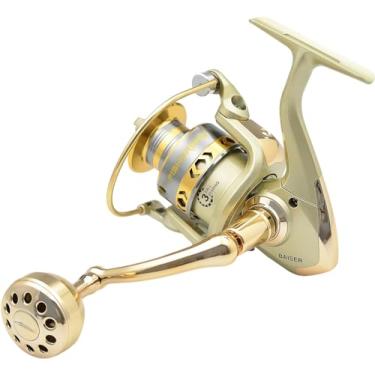 Imagem de Carretilhas molinete de pesca Fishdrops, carretéis leves de água salgada, 15.5 LBs Max Drag, 5.1:1 5.5:1 High Speed Ultra Smooth Powerful com carretéis de alumínio CNC Fiação de carretéis de água doce