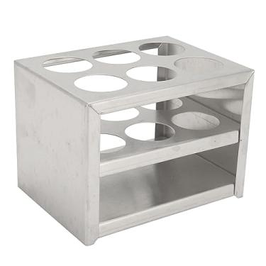 Imagem de Cremalheiras De Tubo De Aço Inoxidável De 6 Furos, Cremalheiras De Tubo De Metal Cremalheiras De Tubo De Centrífuga De Aço Inoxidável De 3 Camadas Para Laboratórios E Escolas