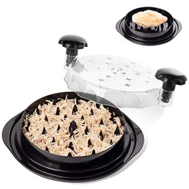 Imagem de HONSREO Triturador de frango, ferramenta de trituração de peito de frango com tampa transparente, triturador de carne, cabo ergonômico, fácil limpeza, antiderrapante, resistente ao calor, livre de BPA