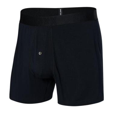 Imagem de SAXX – Cueca boxer para dormir refrescante Droptemp com suporte embutido – Roupa íntima masculina preta