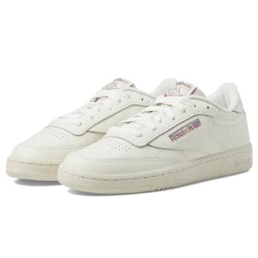 Imagem de Reebok Tênis feminino Club C 85 Classic com cadarço, Giz/giz/ouro rosa, 41