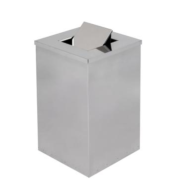 Imagem de Lixeira em Aço Inox 100L Basculante Quadrada