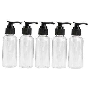 Imagem de 5 peças dispensador de abajures para lâmpadas de mesa garrafa de spray de viagem garrafa líquida dispensador de lavagem corporal para chuveiro garrafas de viagem garrafa recarregável bomba de shampoo