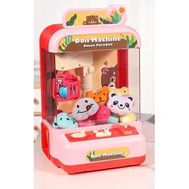 Imagem de mini máquina de pegar bichinhos de pelucia Grúa infantil Rosa