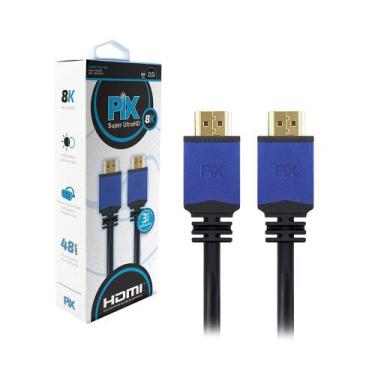 Imagem de Cabo Hdmi 50cm 8k 120hz 3d Ultrahd 7680x4320 Dinâmico - PIX