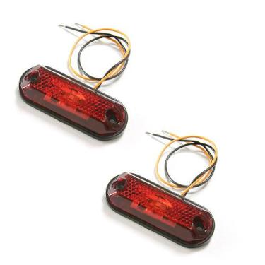 Imagem de Kit 2 Luz de Posição - Carretinha- Led Oval - Reboque - Rubi - Outlier