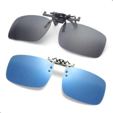 Imagem de Kit 2 Clip On Polarizado Para Sobrepor Visão Noturna Proteção Reflexo 