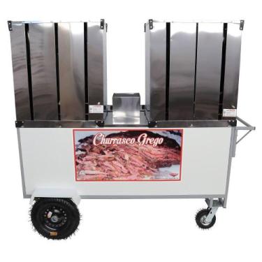 Imagem de Carrinho Churrasco Grego Cefaz Duplo 2 Espetos BL38P-GS