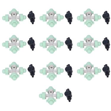 Imagem de Bicos De Pulverização De Nebulização Eficientes, 10 Conjuntos Para Jardim Agrícola, Cabeça De Micro Irrigação Com Junta De 4/7 Mm