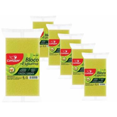 Imagem de Kit 6 Esponja Espuma de Lavar Carro Multiuso para Uso Diverso 22CMX13C