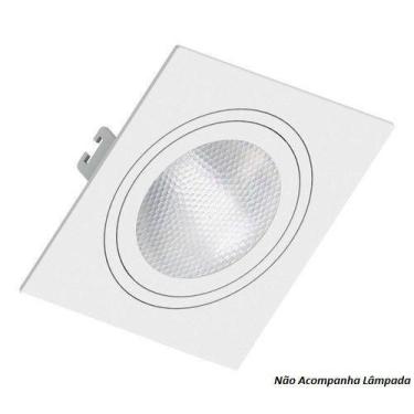 Imagem de Spot Embutir Quadrado 360º Face Plana Par30 E27 Branco - Save Energy
