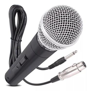 Imagem de Microfone Com Cabo Resistente Profissional Alta Qualidade Cantar Karao