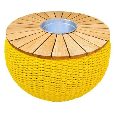 Imagem de Mesa Centro Corda Náutica e Champanheira Tampo 70 - Varanda Móveis Col