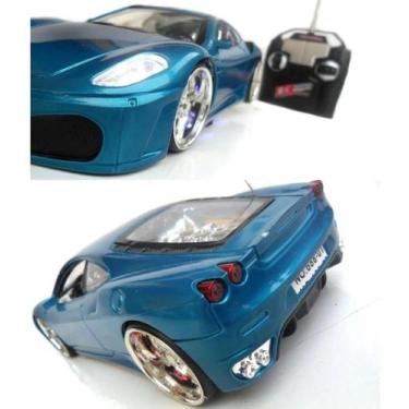 Imagem de Carrinho Perfect Controle Remoto Com Leds nas Rodas e Neon -( Azul) - 