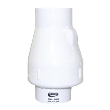 Imagem de Valterra Válvula de retenção de combinação de oscilação/mola de PVC 200-20, branca, deslizante de 5 cm