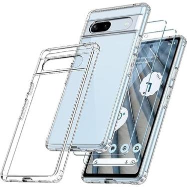 Imagem de Jilivock Capa de celular para Google Pixel 8 com 2 peças, capa de TPU transparente à prova de choque para Google Pixel 8, capa de telefone minimalista premium