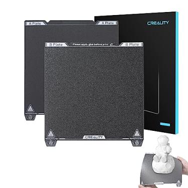 Imagem de Plataforma de impressão dupla face atualizada Creality 235 x 235 mm (PEI texturizado e adesivo), placa de aço flexível magnética, plataforma de impressora 3D para K1/Ender-3 S1/5 S1/3 S1Pro/3/3