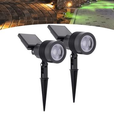 Imagem de Kit 2 Luminária Espeto Jardim Super Led Energia Solar Spot Es02 (Verde)