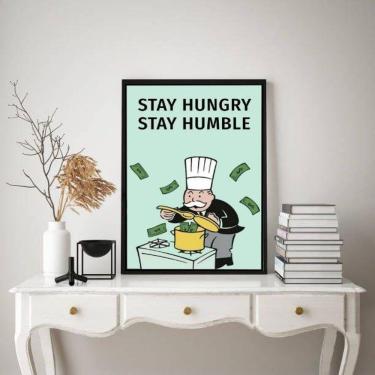 Imagem de Quadro Stay Humble - Sr. Monopoly 24X18Cm - Com Vidro