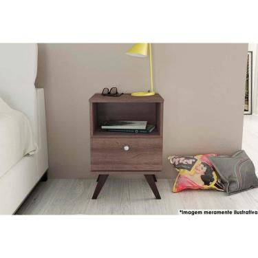 Imagem de Mesa Cabeceira Casal RT3019 c/ 1 Gaveta Rustico - Movelbento