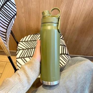 Imagem de Garrafa Térmica Inox 800ml Grande Água Café 12h Bebida Gelada 5h Bebid