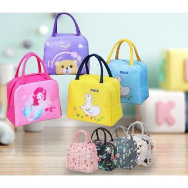 Imagem de Bolsa Térmica Portátil Adulto e Infantil Porta Marmita Estampada Lanch