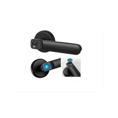 Imagem de Fechadura Eletrônica Biométrica Impressão Digital SC8994 Preto Seguran