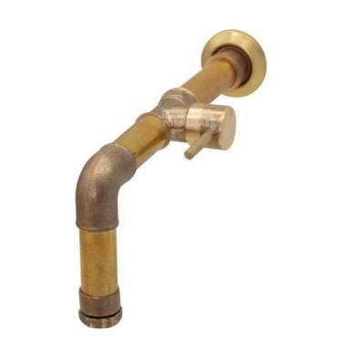 Imagem de Torneira Retro Industrial de Parede para Lavabo Polida 2337 - Império 