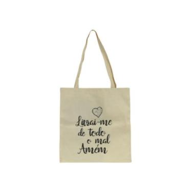 Imagem de Bolsa Ecobag 100% algodão Estampa LIVRAI ME DE TODO... - CARIOCA MAIS