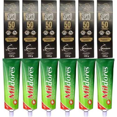 Imagem de Atacado 6 Pomada 50 Ervas + 6 Creme Para Massagem Mil Dores - Bio Inst