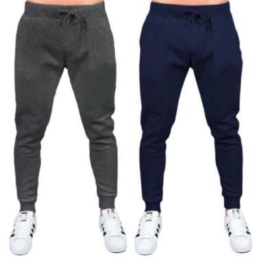 Imagem de Kit 02 Calças De Moletom Masculina Jogger Treino Academia M1 - LGAMN, 